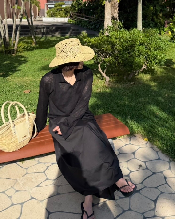 未使用 ok.soon オクスン crisp cotton skirt ブラック crisp cotton skirt | ok.soon