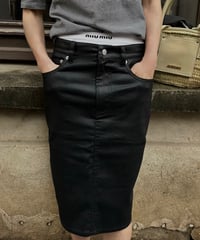 ok.soon×piccadilly COATING DENIM MIDDLE SKIRT