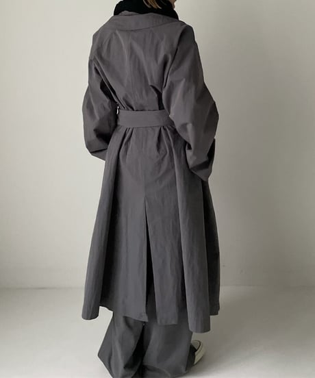 cotton nylon over coat gray