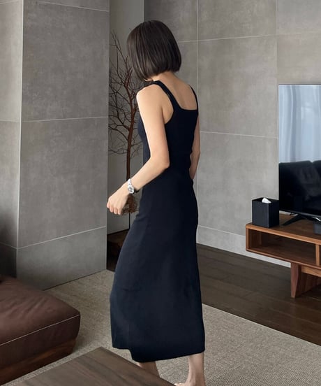 rib tight one-piece (black)