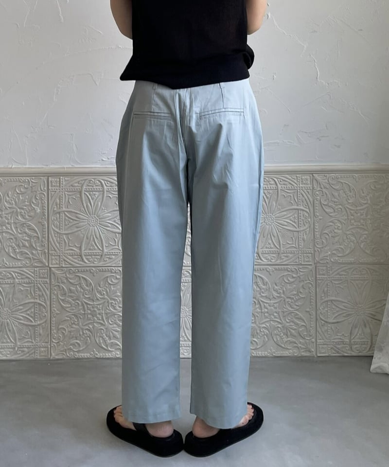 クロップドラップパンツbeige,smoky blue | ok.soon クロップドラップパンツbeige,smoky blue | ok.soon