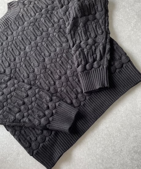 クロシェットニットblack