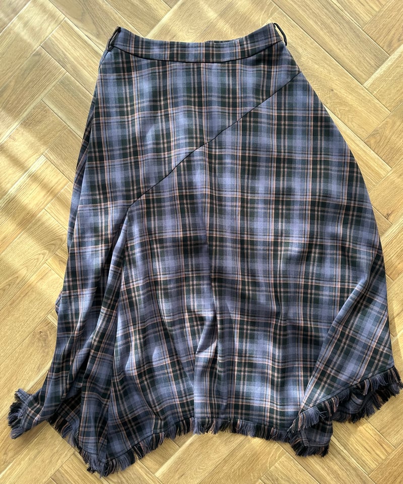 tartan check long skirt | ok.soon