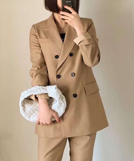 camelウール混セットアップスーツ