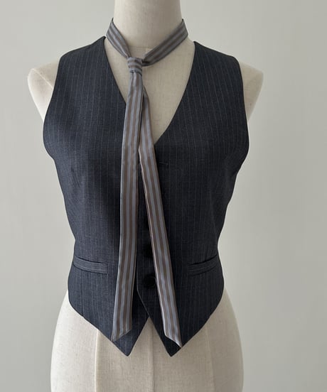 tailored vest & london stripe bowtie
