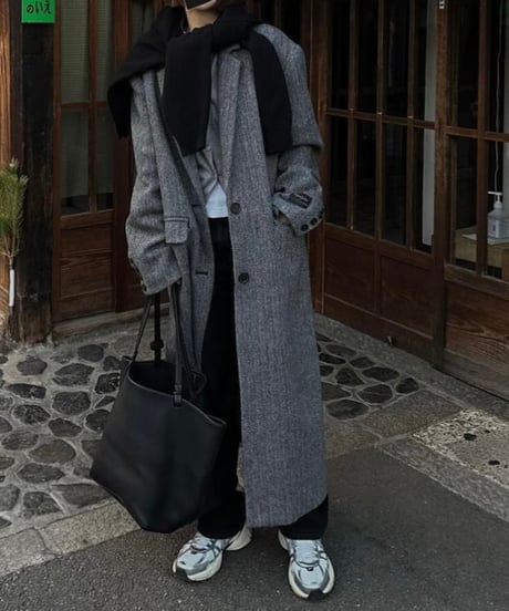 herringbone wool coat