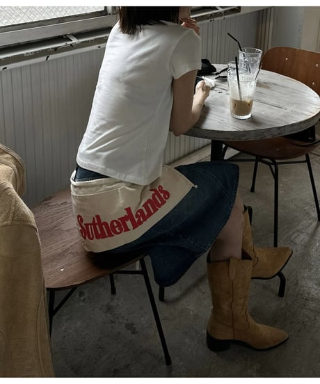 blue denim  skirt / cotton white t shirt