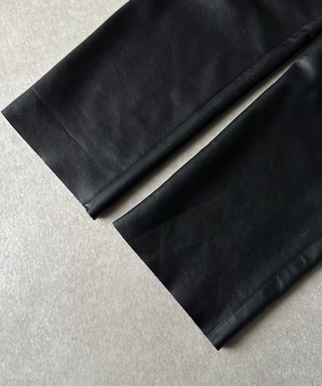 fake leather straight pants