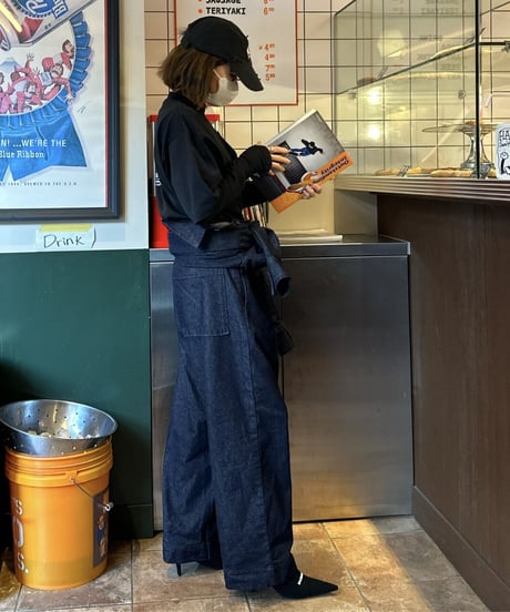 indigo denim all in one