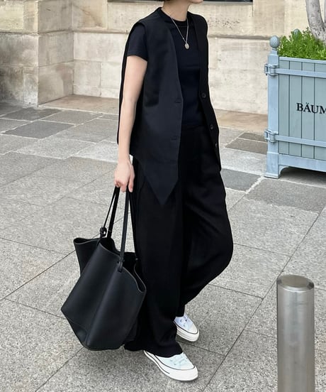 cotton linen vest & slacks