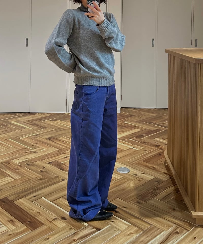【STONE 】 コットンパンツ / ブルー / 31 inch vintage blue cotton pants | ok.soon