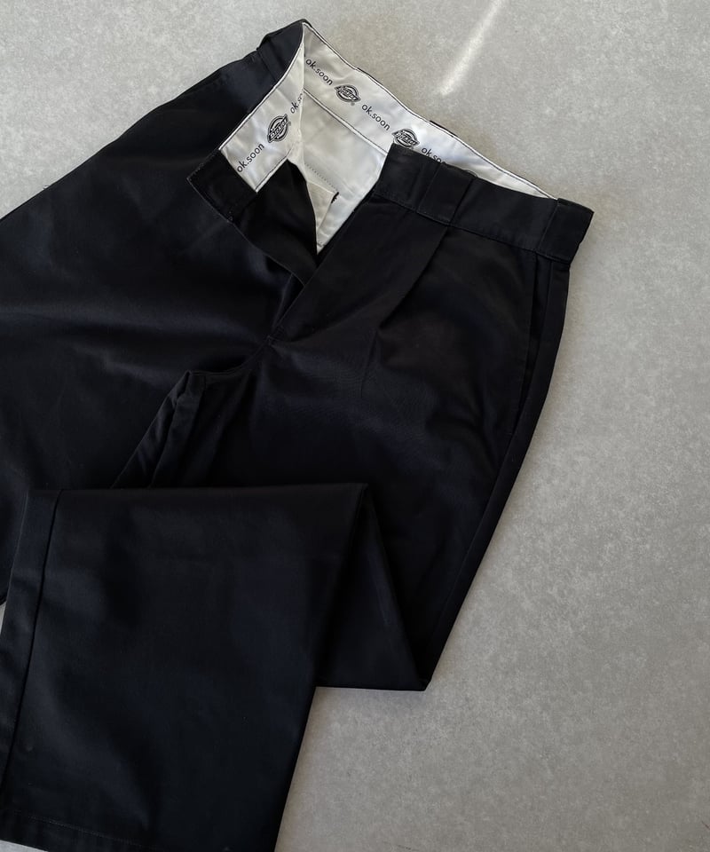 ok.soon×dickies wide chino pants (black) | ok.soon