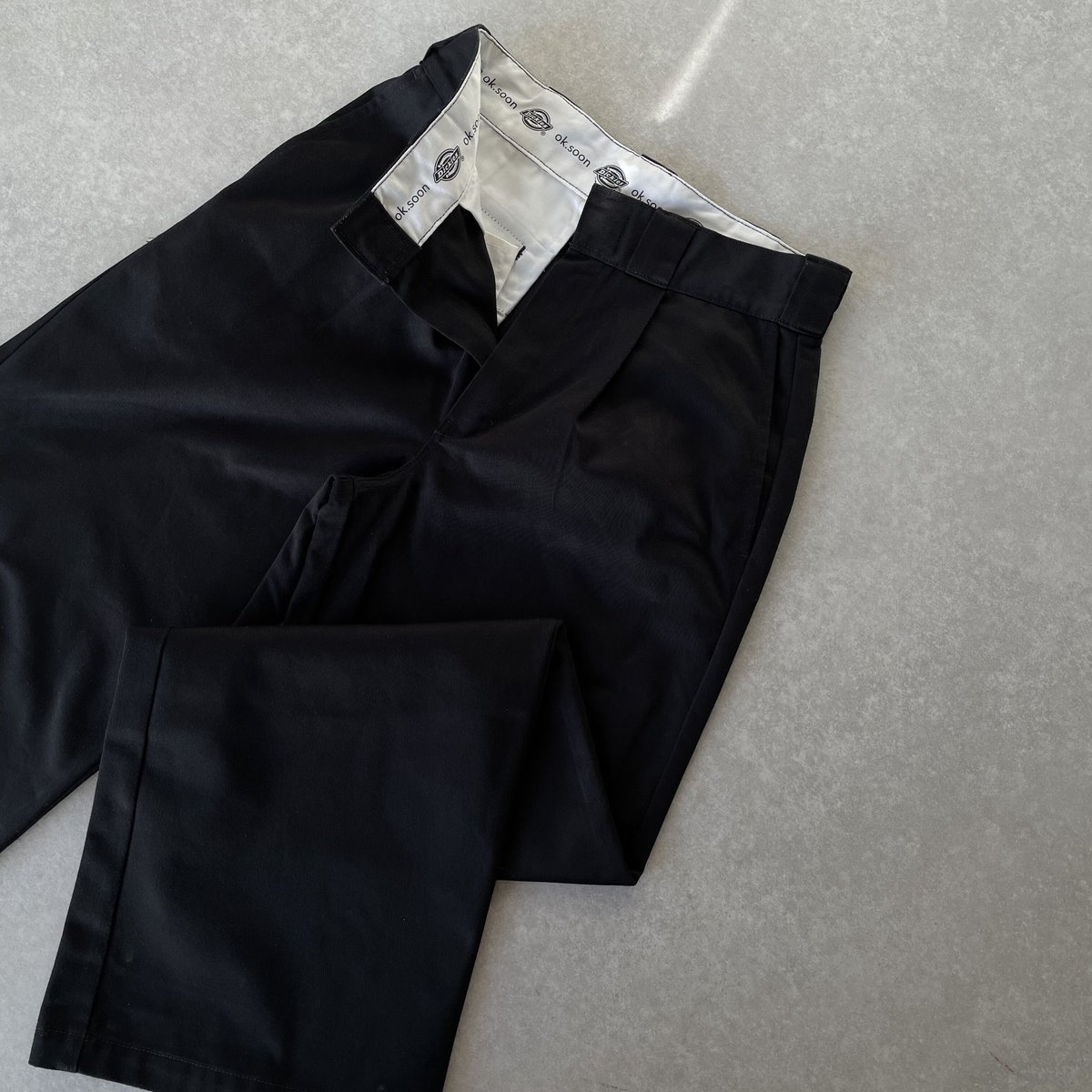 ok.soon×dickies ワイドチノパンツ (ブラック) ok.soon×dickies wide chino pants (black) | ok.soon