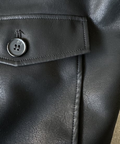 fake leather blouson