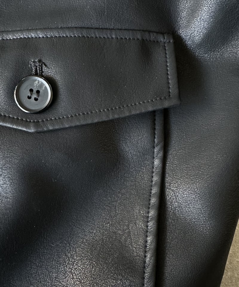 ok soon フェイクレザーブルゾン fake leather blouson | ok.soon