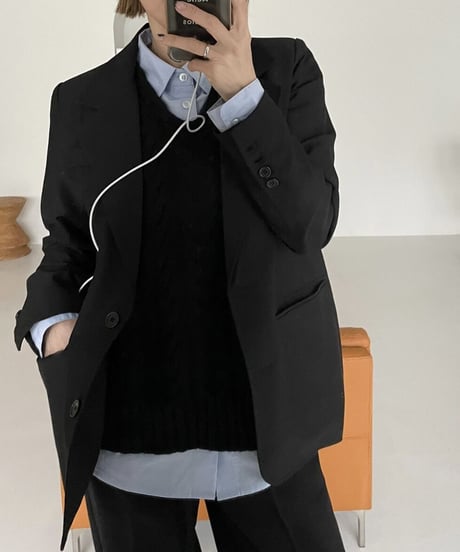 tailored jacket (black)