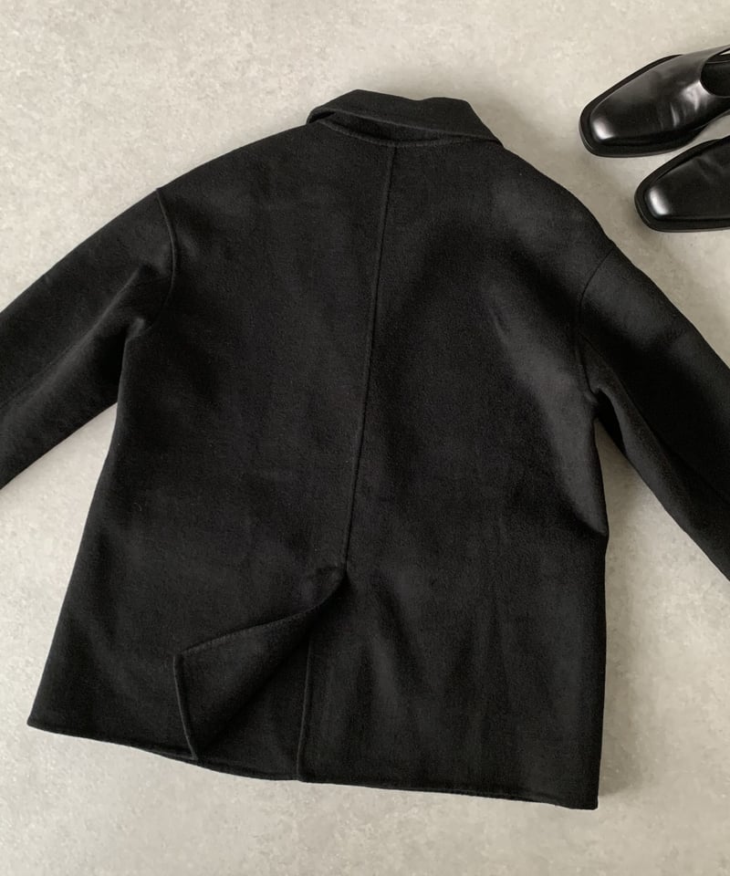 初期 70s~80s archive デザインウールジャケット 黒 ハンドメイドウールジャケットblack | ok.soon