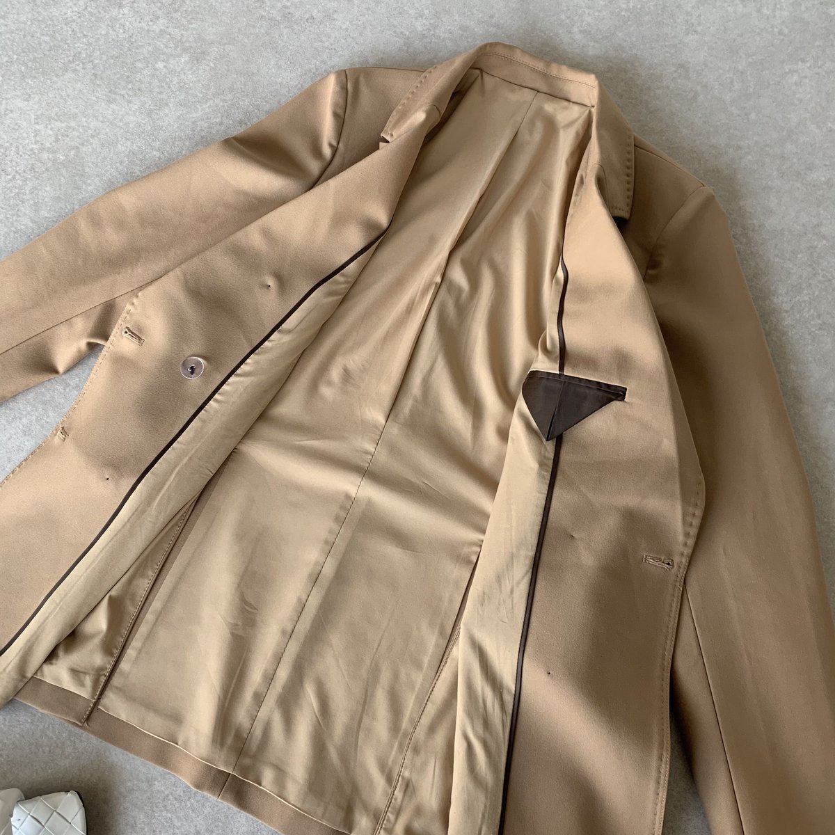 camelウール混セットアップスーツ | ok.soon 