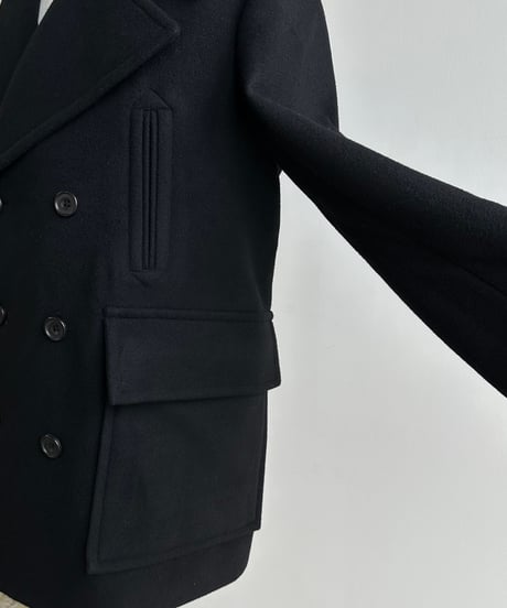 pea coat black