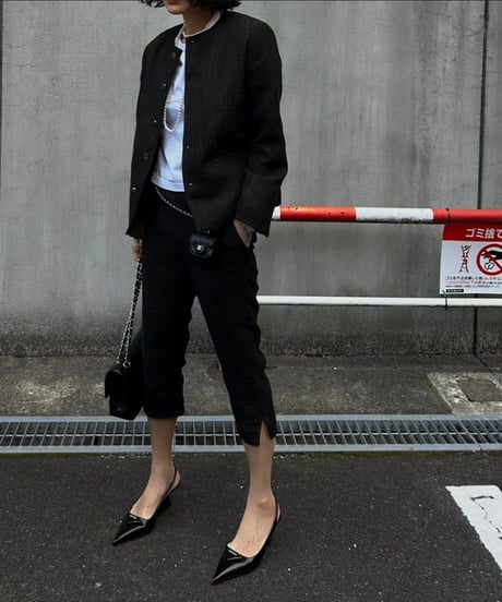 monotone tweed jacket