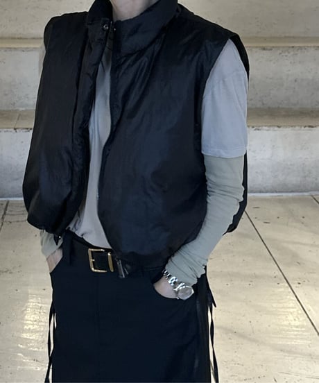 W name down vest black