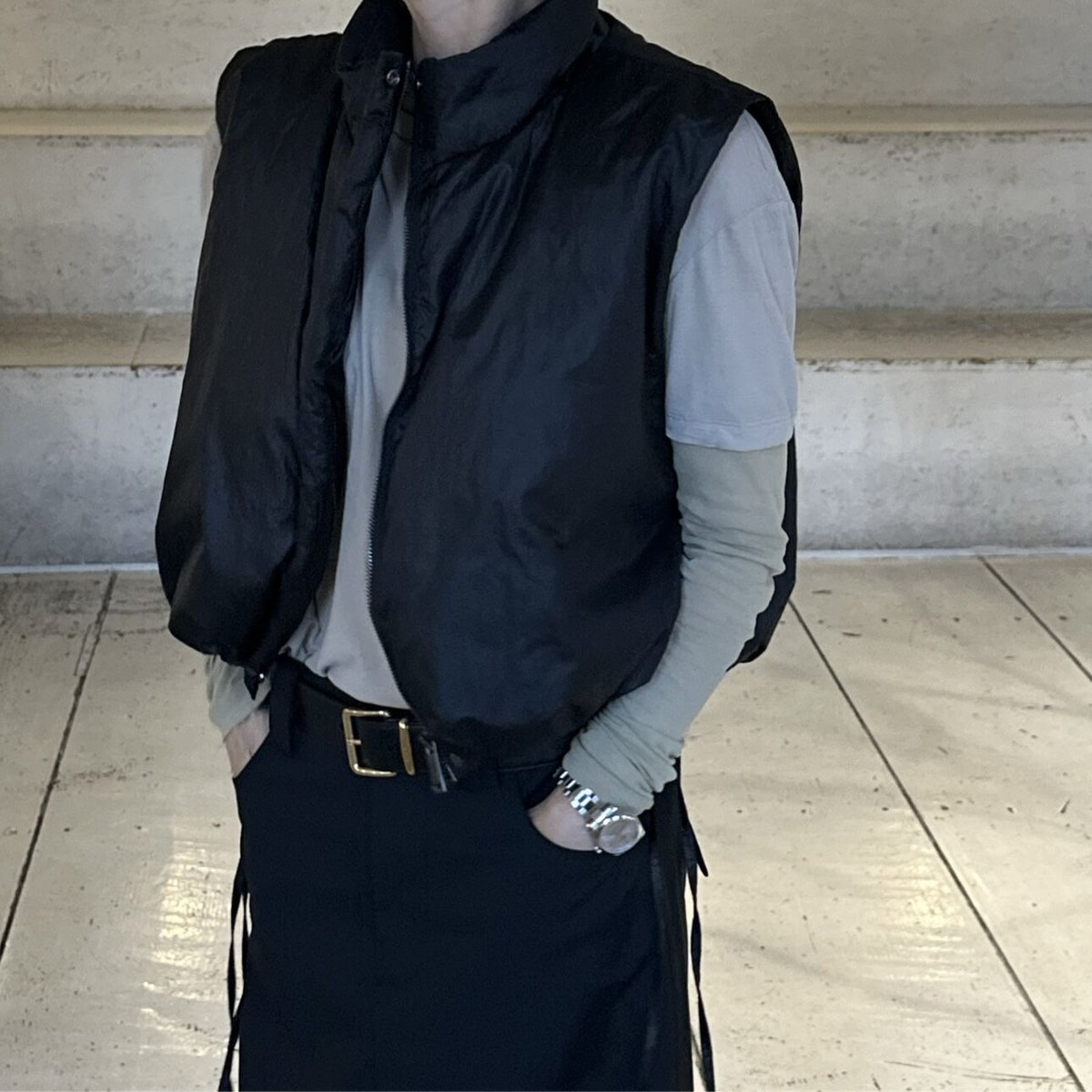 W name down vest black | ok.soon