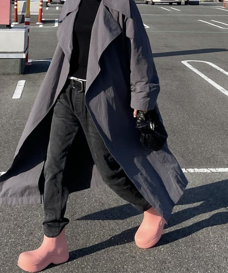 cotton nylon over coat gray