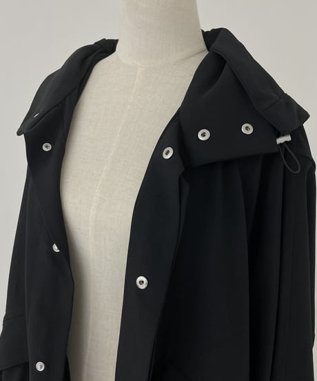 cotton hood coat (black)