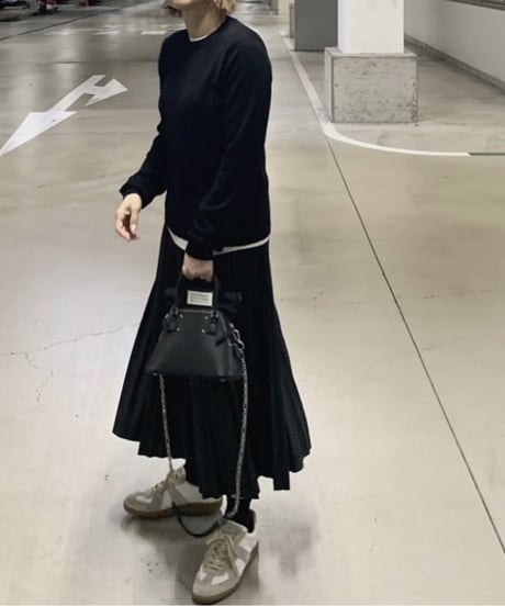 fake leather pleats skirt