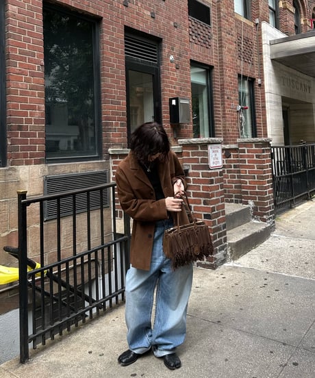classic suede jacket brown