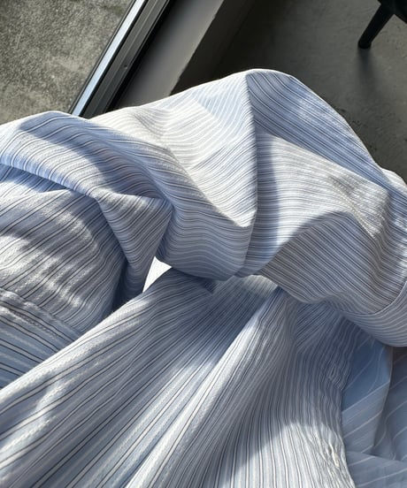 ［pre-order］layered stripe shirt over size