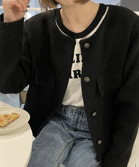 tweed jacket black