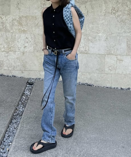 linen blend sleeveless shirt