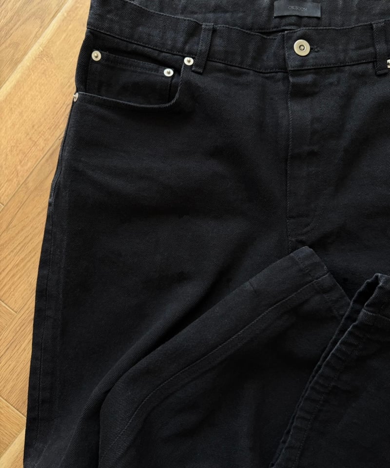 pre-order2］black cotton pants | ok.soon