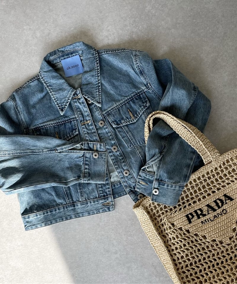 croped denim jacket blue | ok.soon croped denim jacket blue | ok.soon