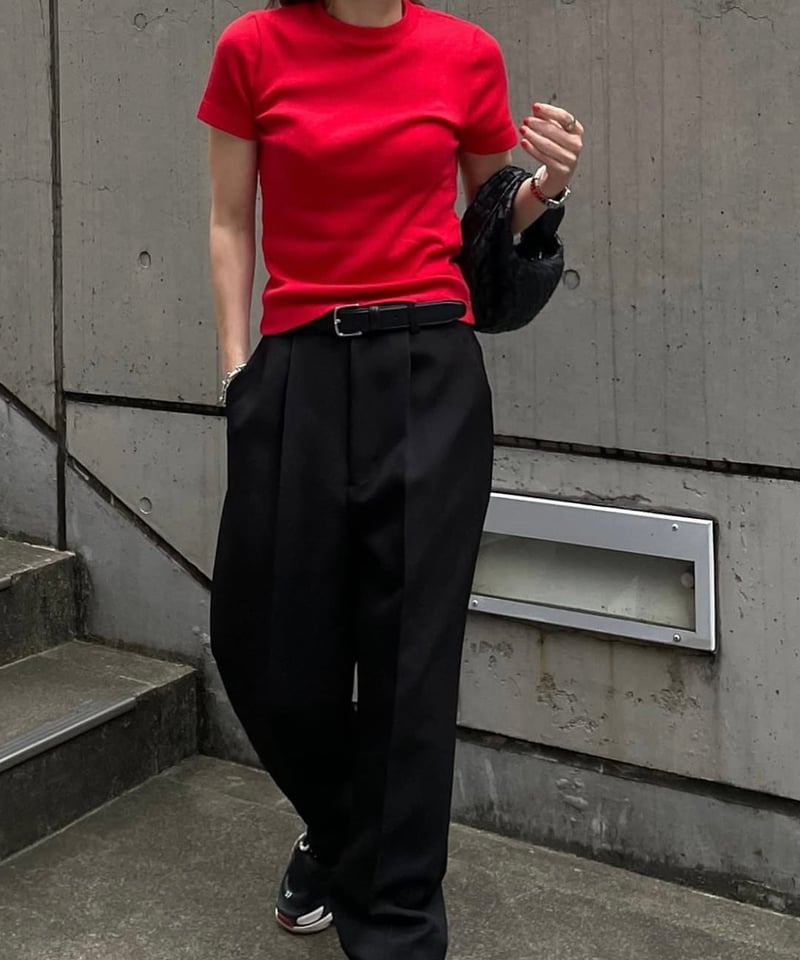 crew neck tshirt red | ok.soon