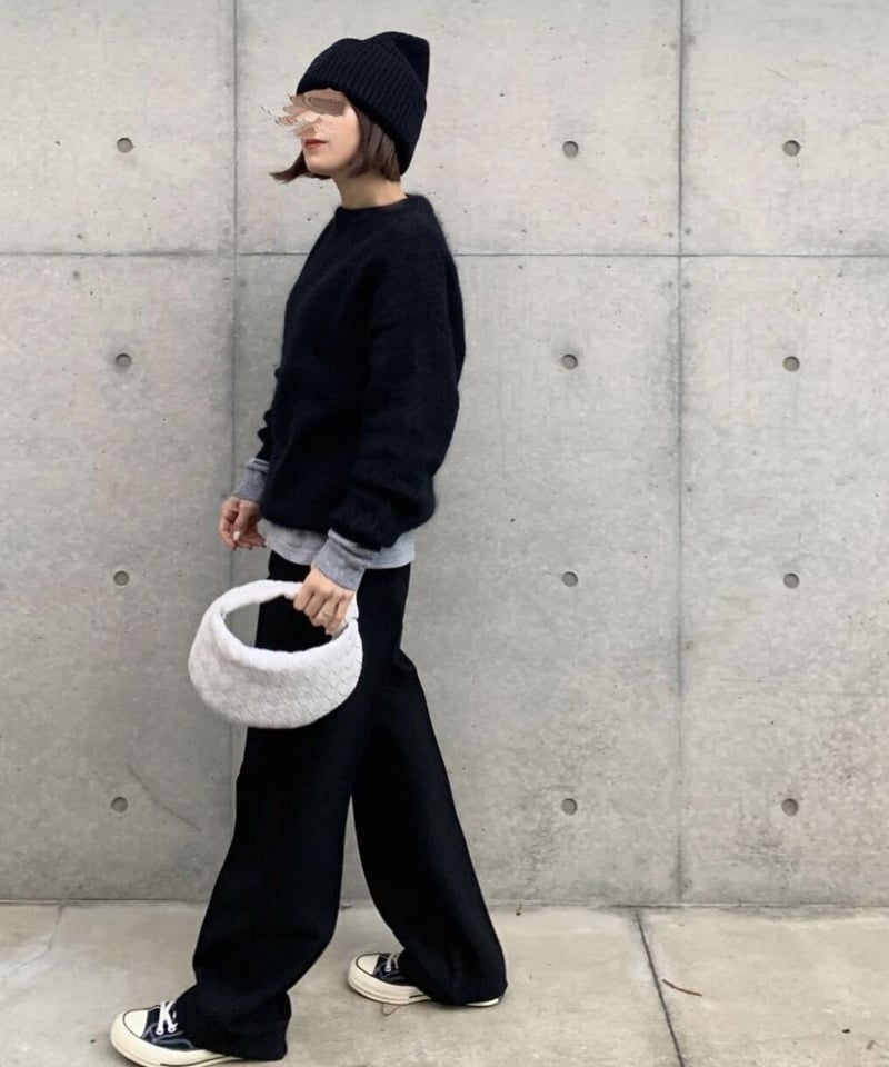 high-waist wool like slacks | ok.soon