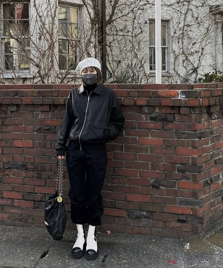 fake leather blouson