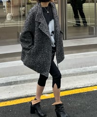 wool tweed half coat