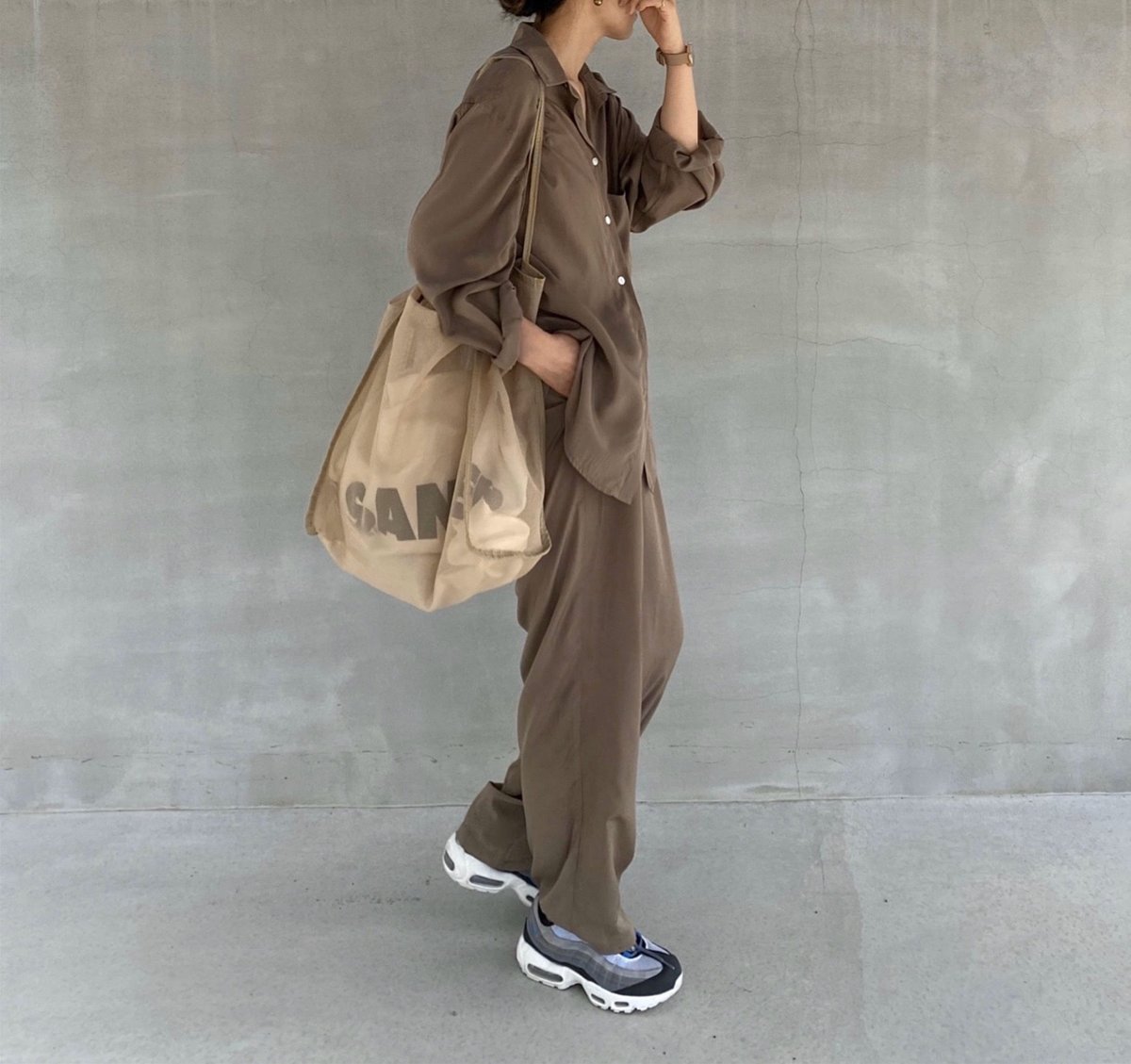 リラックスサテンセットアップ | ok.soon