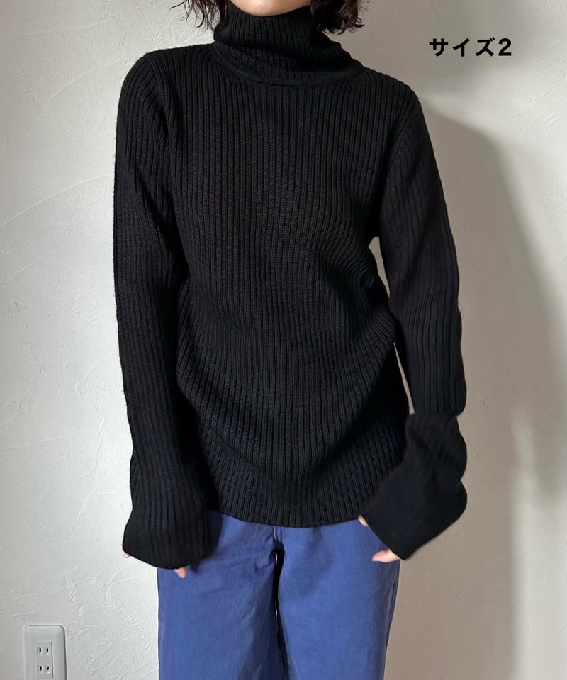 turtle neck rib knit | ok.soon