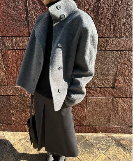 turtle neck rib knit