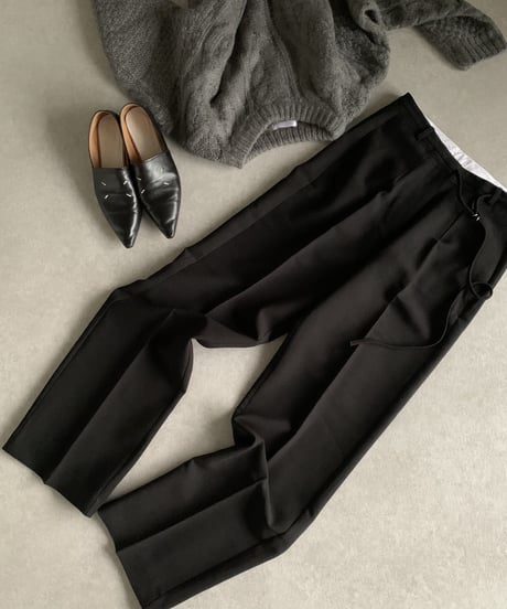 high-waist wool like slacks