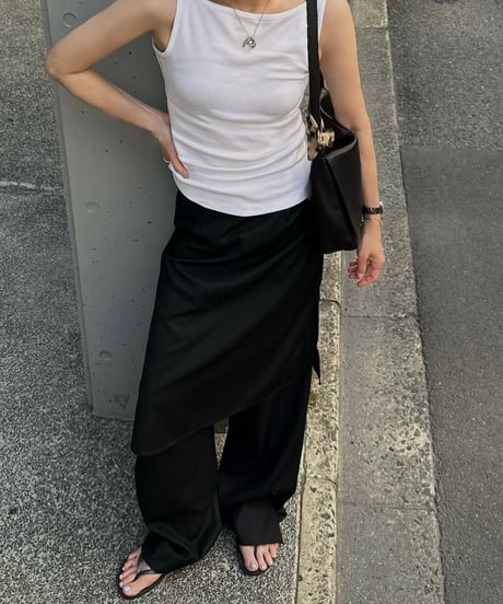trousers with skirt