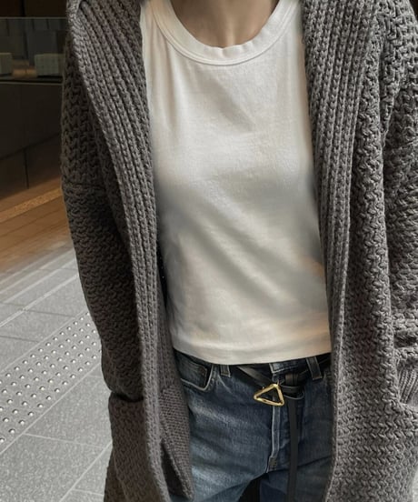 long knit  cardigan gray