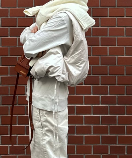 W name down vest （×FASHIRU）ecru