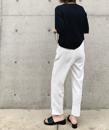 サイドスリットスラックスwhite