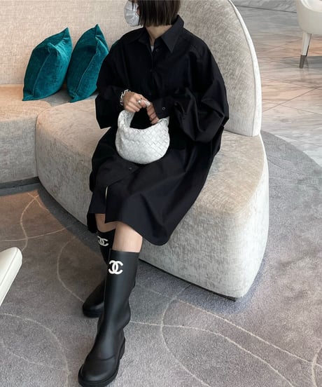 over long shirt (black)