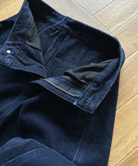 navy denim jacket & navy denim casual pants