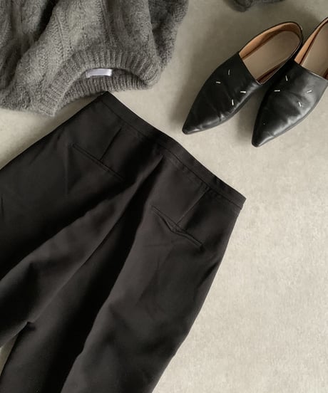 high-waist wool like slacks